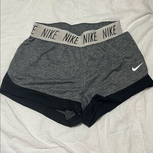 Nike Women's Athletic Shorts in Gray and Black